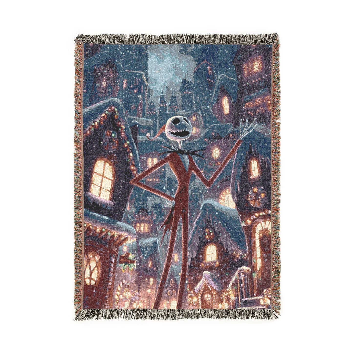 Jack Skellington Holiday Woven Throw Blanket